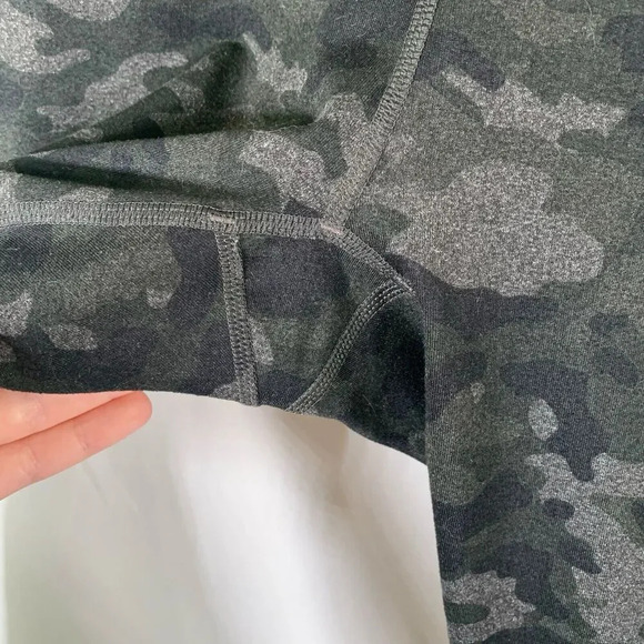 Fabletics Leggings Small Grey Green Camo PowerHold Pull On High Rise - Picture 6 of 10